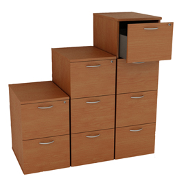 Classificatore 2 cassetti per cartelle sosp. H73,2cm noce chiaro - filing
