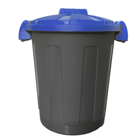 Contenitore portarifiuti dusty 25lt c/coperchio blu
