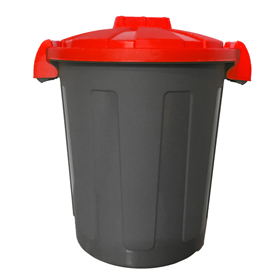 Contenitore portarifiuti dusty 25lt c/coperchio rosso