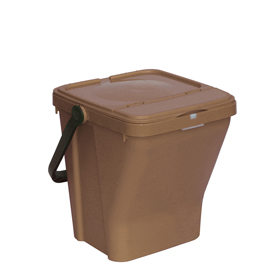 Contenitore portarifiuti eco-top 35lt marrone