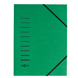 Cartellina verde con elastico in cartoncino a4 pagna