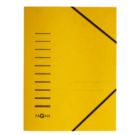 Cartellina giallo con elastico in cartoncino a4 pagna