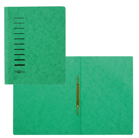 Cartellina verde in cartone con pressino fermafogli a4 pagna