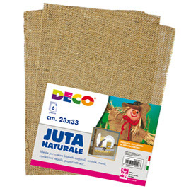 Confezione 6 pezzi juta naturale 23x33cm 12247 cwr