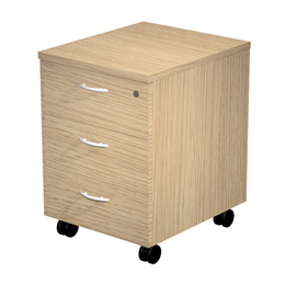 Cassettiera 3 cass. Con ruote rovere - easy