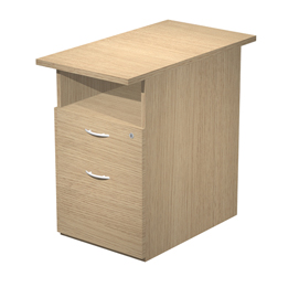 Cassettiera 1 cass.+ 1 classif. Con ruote rovere - easy