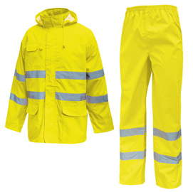 Completo antipioggia alta visibilita' cover giallo fluo taglia xxl u-power