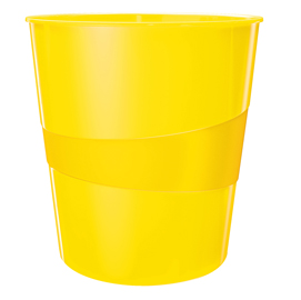 Cestino gettacarte wow giallo 15lt leitz
