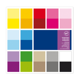 Carta scarpbooking - 30,5x30,5 cm - colori assortiti - cwr - busta 24 fogli