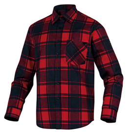 Camicia da lavoro ruby - in flanella di cotone - tg. M - rosso / nero - deltaplus