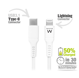 Cavo lightning usb type-c - per smartphone e tablet - 1 mt - eminent