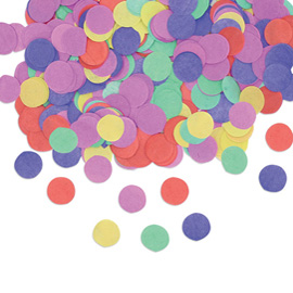 Coriandoli - d 2 cm - in carta - colori assortiti - big party