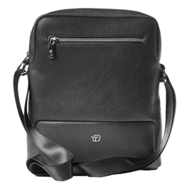City bag medium gate trended - 25 x 30 x 6 cm - ecopelle - nero - intempo