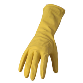 Coppia di guanti in lattice felpato r90 - tg l - giallo - reflexx