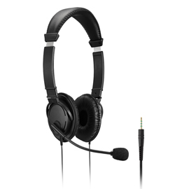 Cuffie stereo - con microfono e controllo del volume - connessione 3.5 mm - kensington