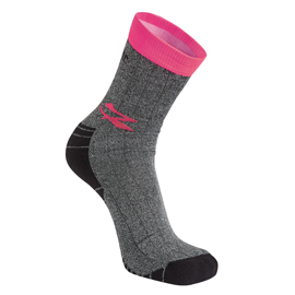 Calze corte giady - taglia unica - grigio/fucsia - u-power - conf. 2 pezzi