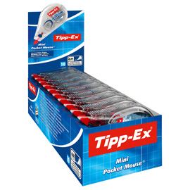 Correttore tipp-ex pocket mouse decor - bic - expo 10 pezzi