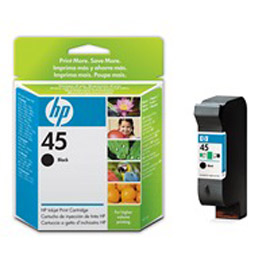 Cartuccia a getto d'inchiostro hp n.45 nero 42ml