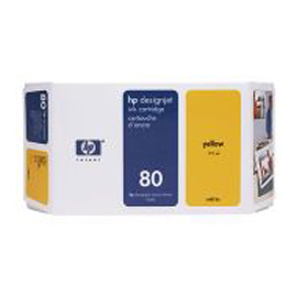 Cartuccia a getto d'inchiostro hp n.80 giallo 350ml