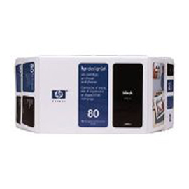 Cartuccia a getto d'inchiostro hp n.80 nero 350ml