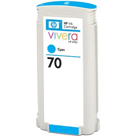 Cartuccia d'inchiostro hp 70 ciano con inchiostro hp vivera