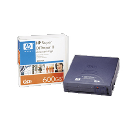 Cartuccia dati hp super dlt ii da 600gb.