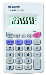 Calcolatrice el 233sb 8 cifre tascabile sharp