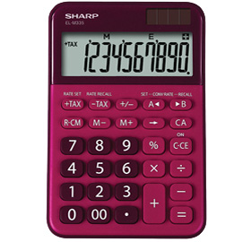 Calcolatrice da tavolo, el m335 10 cifre, colore rosso
