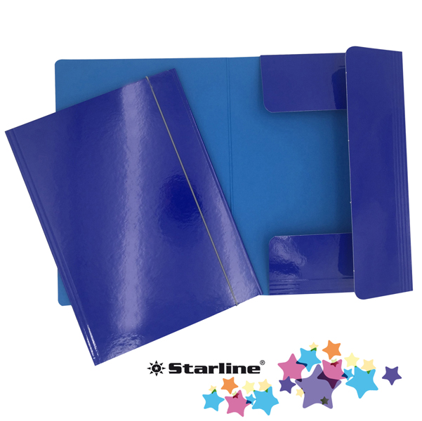Cartella con elastico 25x34cm blu queen starline