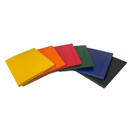 Cartella c/elastico tondo - dorso 1cm - rosso - starline