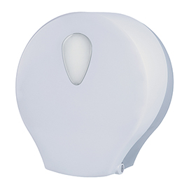 Dispenser carta igienica stileco - rotolo maxi jumbo - 12,5 x 30,4 x 32,6 cm - abs - bianco - medial international