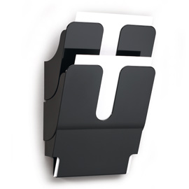 Display da muro con 2 tasche a4 nero flexiplus durable