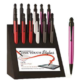 Display 12 penne sfera one touch stylus col. Assortiti monteverde