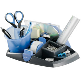Desk organizer ergologic nero/blu 13 scomparti maped