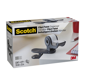 Dispenser per nastro adesivo ct grigio con 4 rotoli inclusi 19x33m scotch ®