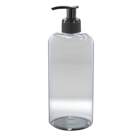 Dispenser vuoto 500ml in plastica trasparente con pompetta