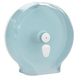 Dispenser per carta igienica maxi jumbo - 370 x 130 x 130 mm - bianco / azzurro - replast