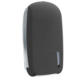 Dispenser per carta igienica interfogliata skin - piegata a v e z - 32,8 x 13,5 x 16,5 cm - 550/450 fogli - pietra - mar plast