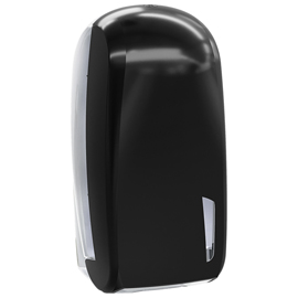Dispenser per carta igienica interfogliata skin carbon - piegata a v e z - 32,8 x 13,5 x 16,5 cm - 550/450 fogli - nero - mar plast