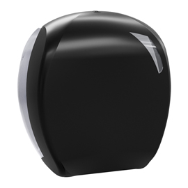 Dispenser per carta igienica mini jumbo skin carbon - 29,6 x 13,5 x 27,7 cm - rotolo diametro 24 cm - nero - mar plast