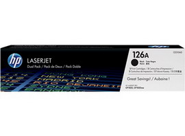 Dual pack blackhp 126a (ce310a) laserjet toner cartridge