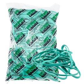 Elastico fettuccia - diametro 10 x 0,8 cm - 1 kg - gomma - verde - lebez