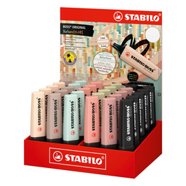 Evidenziatore naturecolors boss original - colori assortiti - stabilo - expo 30 pezzi