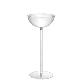 Espositore da terra con 1 semisfera contenitore - Ø 37,5 cm - altezza 90 cm - tecnostyl