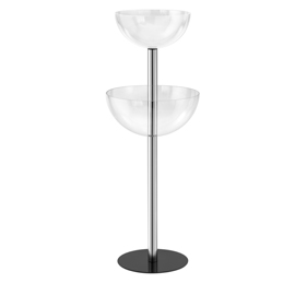 Expo contenitore con 2 semisfera Ø40cm / Ø50cm - h116cm
