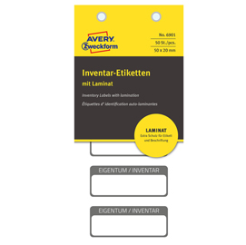 Etichetta inventario autoplast. 50x20mm (5et/fg - 10fg) 6901 avery