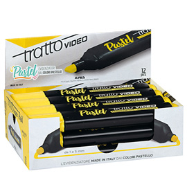 Evidenziatore tratto video pastel giallo limone