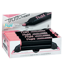Evidenziatore tratto video pastel rosa pompelmo