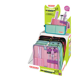 Espositore da banco con 6 set balaustrone c/astuccio stand-up colori ass. Arda