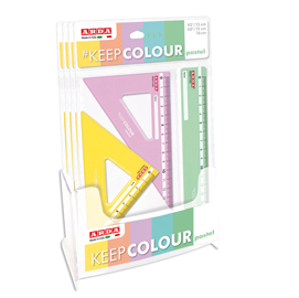 Espositore da banco con 10 mini-kit colori pastel assortiti arda